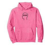 Arte de Silueta de soñador: mentalidad inspiradora Sudadera con Capucha, Unisex para Adultos, Rosa Brillante, S
