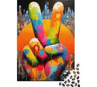 Arte de símbolo de Paz Colorido Puzzles 1000 Piezas Puzzles Clásicos para Rompecabezas De Piso Y Juego Familiar Adultos Y Niños A Partir De 12 Año 70x50cm/1000pcs