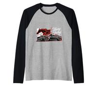 Arte de Stang Gang Mustang Car Horse Power Camiseta Manga Raglan