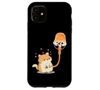 Arte de té con Leche en Burbujas Paws Purr Meow Cat Fuel Boba en la Parte Trasera Carcasa para iPhone 11
