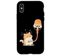 Arte de té con Leche en Burbujas Paws Purr Meow Cat Fuel Boba en la Parte Trasera Carcasa para iPhone X/XS