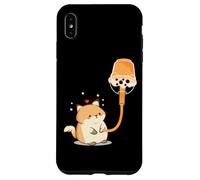Arte de té con Leche en Burbujas Paws Purr Meow Cat Fuel Boba en la Parte Trasera Carcasa para iPhone XS MAX