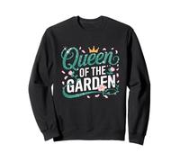 Arte de texto floral de la reina del jardín Sudadera