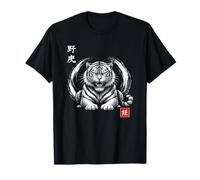 Arte de Tinta Japonesa con espíritu y Poder de Tigre Camiseta