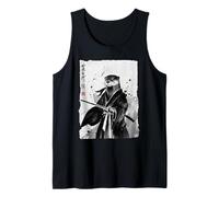 Arte de Tinta Japonesa Retro Samurai Otter Camiseta sin Mangas