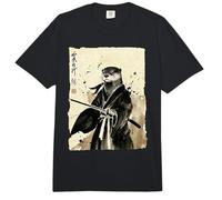 Arte de Tinta Japonesa Retro Samurai Otter Comfort Colors Adult Heavyweight T-Shirt