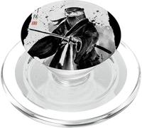 Arte de Tinta Japonesa Retro Samurai Otter PopSockets PopGrip para MagSafe