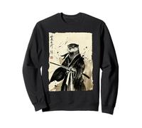 Arte de Tinta Japonesa Retro Samurai Otter Sudadera