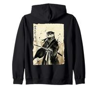 Arte de Tinta Japonesa Retro Samurai Otter Sudadera con Capucha