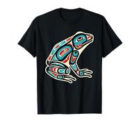 Arte de tótem Tribal de Rana nativa Americana del noroeste del Pacífico Camiseta