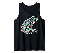Arte de tótem Tribal de Rana nativa Americana del noroeste del Pacífico Camiseta sin Mangas