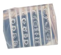 Arte de uñas de silicona suave con diseños de lazo de fresa para una fácil manicura, manualidades, diseños de uñas de silicona