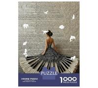 Arte de Vestido de Piano 1000 Piezas Puzzle Clásico Puzzle para Adultos, Cartón Grueso - Ultra Difícil, Antiestrés Total, Ideal para Ocio Y Creatividad 38x26cm/1000pcs