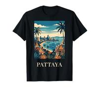 Arte de Viaje a la Playa Tropical del Horizonte costero de Pattaya Camiseta