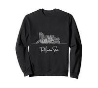 Arte de viaje, recuerdo de West Virginia Home White Skyline Sudadera
