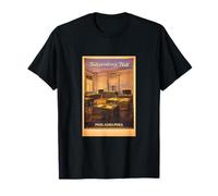 Arte de Viaje Vintage de Philadelphia Independence Hall Inside USA Camiseta