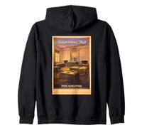 Arte de Viaje Vintage de Philadelphia Independence Hall Inside USA Sudadera con Capucha