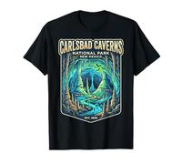 Arte de Viaje Vintage del Parque Nacional de Las Cavernas de Carlsbad Nuevo México Camiseta