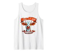 Arte de Yes I Am Cow Head Camiseta sin Mangas