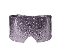 Arte decorativo brillante con brillantina de dama lavanda brillante,Máscara para ojos con bloqueo de luz y protección ocular completa para dormir, orejeras y ojos.