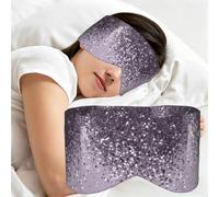 Arte decorativo brillante con purpurina de una dama lavanda resplandeciente, Antifaz para dormir, ideal para el hogar, viajes y trabajo por turnos. Cubre completamente los ojos y bloquea la luz.