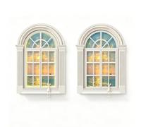Arte Decorativo En 3D Para Sala De Estar，Arte Mural Estilo Francés En Tono Crema Con Diseño De Ventana Falsa Para Fondo De Sofá，Arte Mural Sofisticado Para Recibidores(Multi-colored-J,40x60cm)