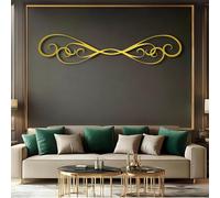 Arte decorativo en metal volutas para entrada y oficina, estilo victoriano | La composición metálica volutas une perfiles definidos y estilo moderno en una propuesta mural para salón, entrada y comedor.