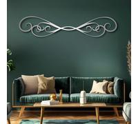Arte decorativo en metal volutas para entrada y oficina, estilo victoriano | La composición metálica volutas une perfiles definidos y estilo moderno en una propuesta mural para salón, entrada y comedor.