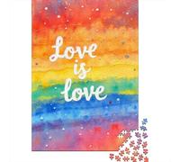 Arte del Amor del Arco Iris 1000 Piezas Cartón Resistente Rompecabezas Premium Pareja Socios Descompresión Desafío Decoración De Paredes Paquete De Valor 52x38cm/1000pcs