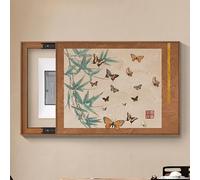 Arte del armario de distribución oculto, pintura decorativa de pizarra, ocultación de caja de medidores eléctricos, decoración de pared para el hogar, dormitorio, oficina (mariposa 3R, 23,6 x 19,7