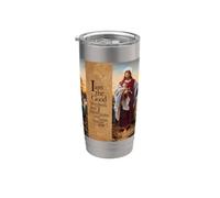 Arte del buen pastor, el Juan 10 Plockhorst Jesucristo Vaso térmico de acero inoxidable de doble pared