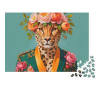 Arte del búho Floral Rompecabezas De 1000 Piezas En Cartón Grueso para Adolescentes 12-18, Entrenamiento Cerebral, Ocio De Vacaciones, Atencioso 52x38cm/1000pcs