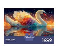 Arte del Cisne Inferno 1000 Piezas Puzzle - Papel Reciclado & Puzzle Reto Mental Fuego Tonos Vibrantes - para Familia Y Amigos 70x50cm/1000pcs