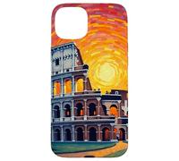 Arte del Coliseo de Roma en Estilo audaz de Van Gogh Sunset Carcasa para iPhone 15 Plus