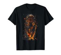 Arte del espíritu Animal del Fuego Salvaje del Leopardo Camiseta