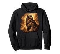 Arte del espíritu guardián del Lobo majestuoso Sudadera con Capucha