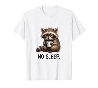 Arte del Estado de ánimo de Mapache Privado del sueño Camiseta