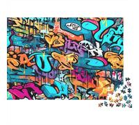 Arte del Graffiti Puzzle 1000 Piezas De Cartón Grueso Rompecabezas DIY Mindfulness para Actividades En Familia como Regalo De Graduación 38x26cm/1000pcs