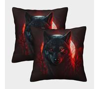 Arte del hombre lobo: estilo fantasía oscura Fundas Cojines Para Sofá 2 Piezas Disponible todas las estaciones Funda De Almohada Confortable Square Almohadas Fundas De Estar Dormitorio 50x50cm