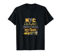 Arte del Horizonte de NYC Concrete Dreams & City Lights Camiseta