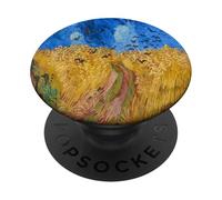 Arte del impresionismo vintage: campo y cuervos PopSockets PopGrip Adhesivo