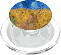 Arte del impresionismo vintage: campo y cuervos PopSockets PopGrip para MagSafe