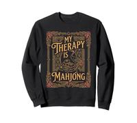 Arte del Juego de fichas My Therapy Is Mahjong Player Sudadera