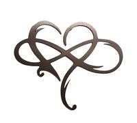 Arte del Muro del Corazón del Amor, decoración de pared de hierro forjado para Cuore, la única decoración de pared de corazón infinito Signo de amor Geometría artística de acero para el dormitorio