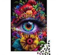 Arte del Ojo psicodélico 1000 Piezas Cartón Grueso Rompecabezas Conjunto Coleccionistas Imposible Difícil Desafío Juego Educativo 38x26cm/1000pcs