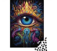 Arte del Ojo psicodélico 1000 Piezas Cartón Resistente Rompecabezas Premium Fans De Adolescentes 12-18 Años Entrenamiento De Concentración Presente Divertido 38x26cm/1000pcs