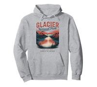 Arte del Paisaje del Parque Nacional del Glaciar de América Sudadera con Capucha