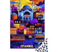 Arte del Paisaje Urbano de Estambul Puzzle De 1000 Piezas Puzzles Clásicos para Juguete Educativo Adultos Y Niños A Partir De 12 Año 52x38cm/1000pcs
