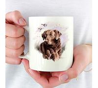 Arte Del Perro Chesapeake Bay Retriever Tazón Graciosa Tazas Té Cerámica Tazón De Café Regalos Novedosos Para Colegas Novios Navidad 330Ml