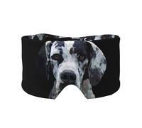 Arte del perro gran danés,Máscara para ojos con bloqueo de luz y protección ocular completa para dormir, orejeras y ojos.